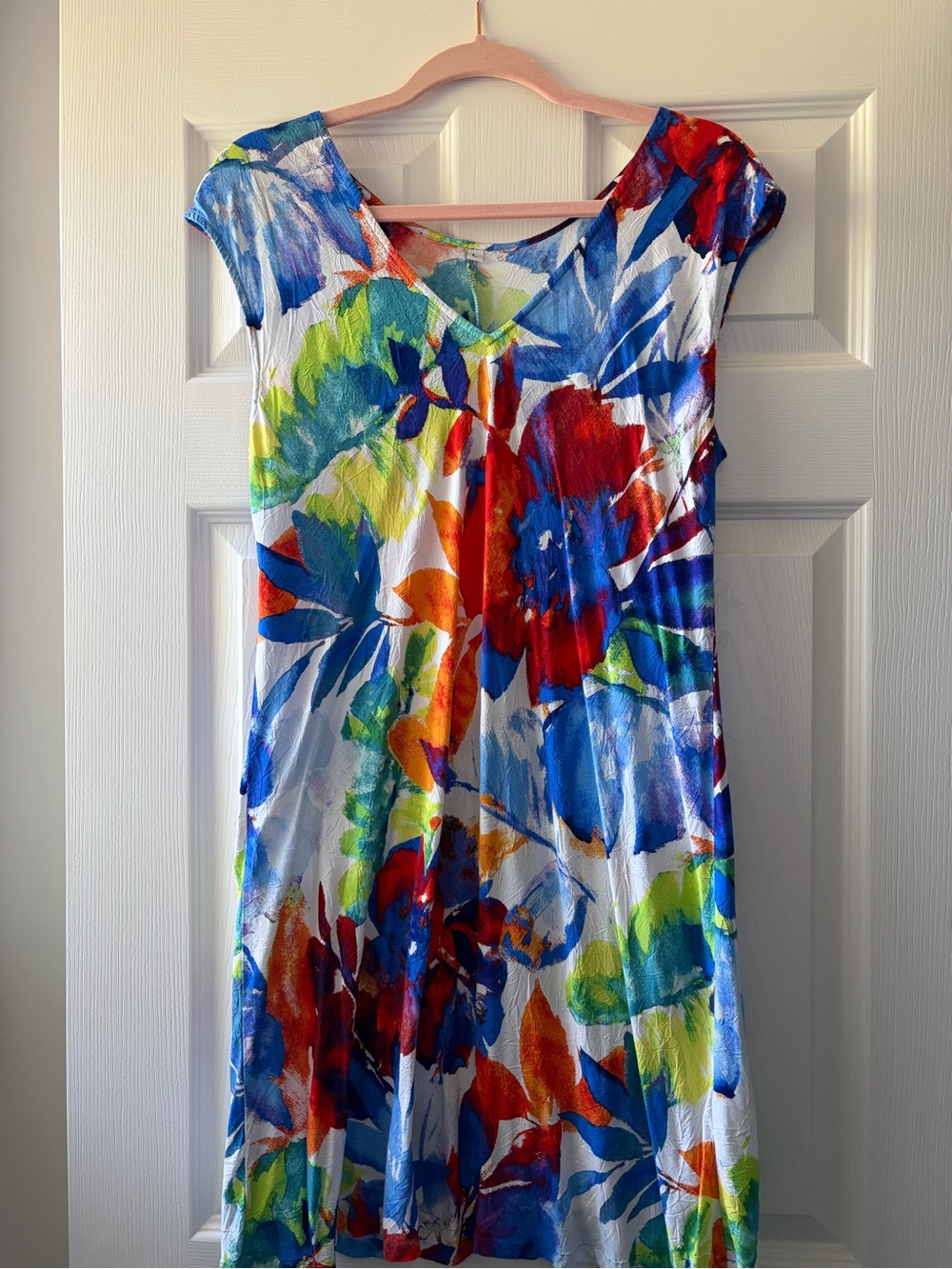 JAMS World rayon Multicolor Floral V-Neck Women's Dress